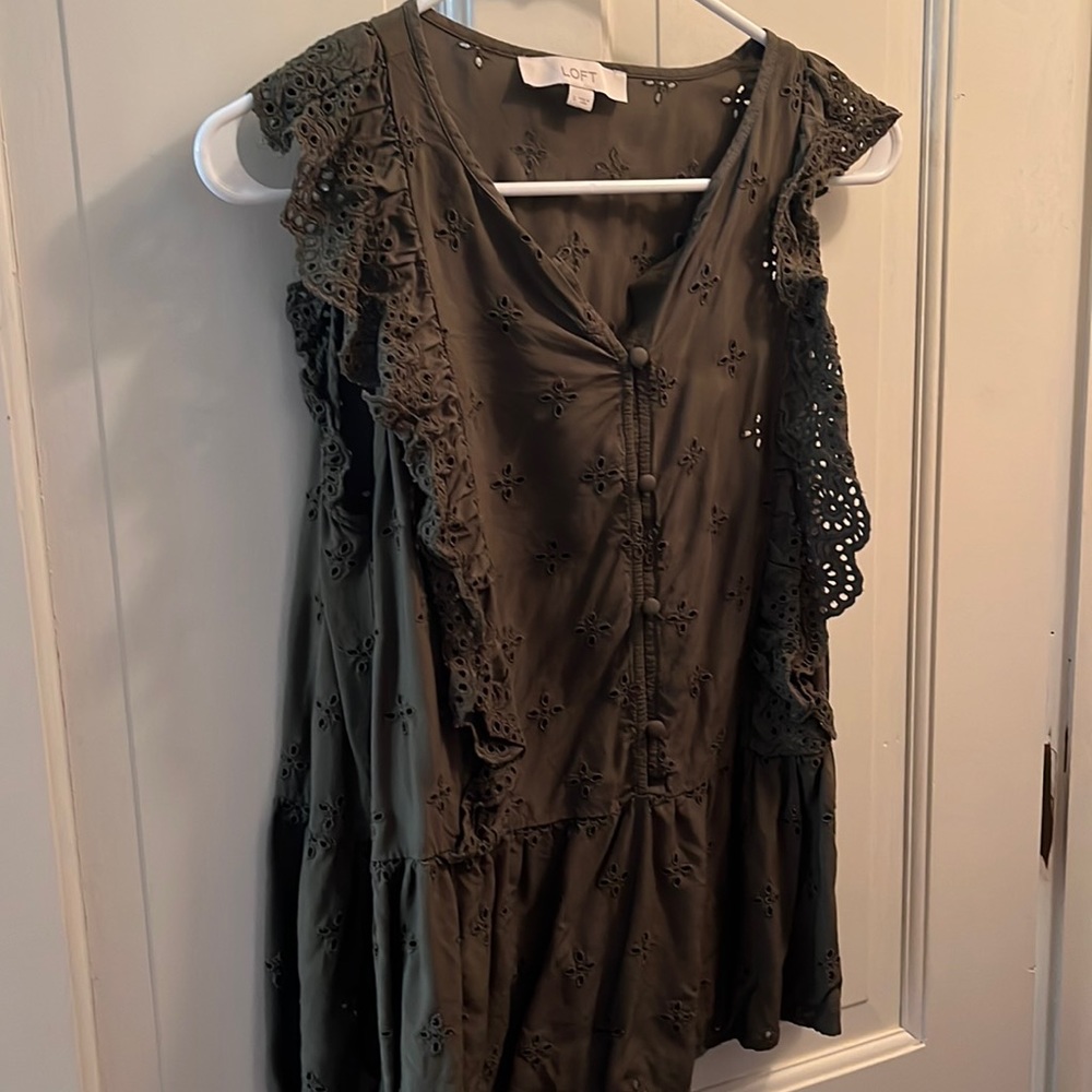 Army green blouse